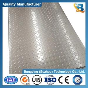 Wholesale EN Standard Stainless Steel Diamond/Tread Chequered Plate 301 304 316 Anti Skid Embossed Checkered Sheet from china suppliers