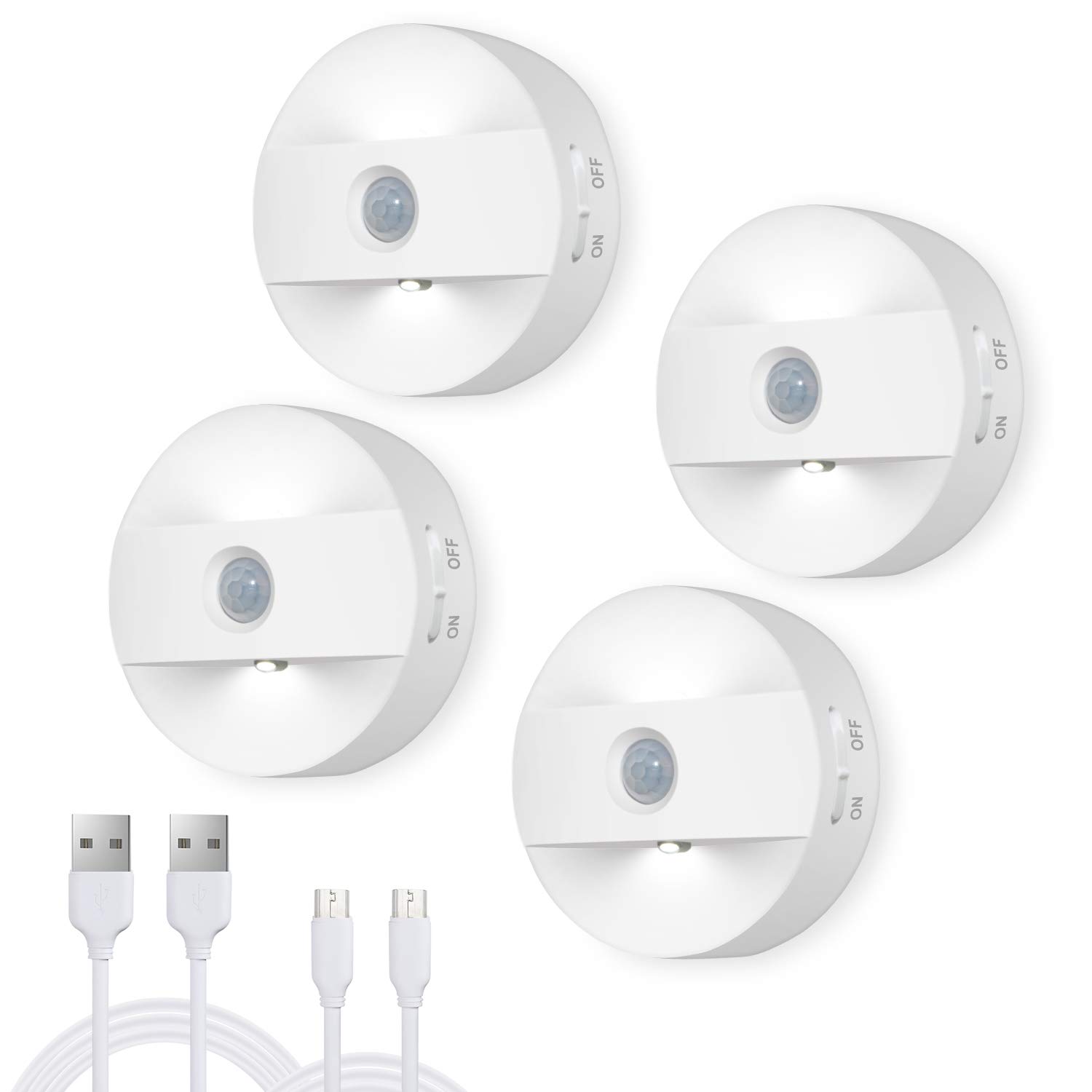LED Wireless Night Light Remote USB Rechargeable Closet Light Mini Under Cabinet Lights