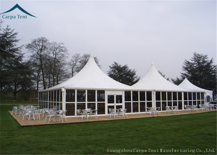 Glass Wall Outdoor Event Tents Pagoda Shape With Aluminum Structure