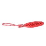 Versatile Dog Chew Toy with Cotton Handle - Treat Dispensing for Oral Health -