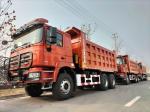 Neon Red Heavy Dump Truck Collision Mitigation System 25T Capacity 6x6 6x4 8x4