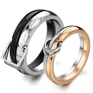 Wholesale Tagor Jewelry Super Fashion 316L Stainless Steel couple Ring TYGR113 from china suppliers
