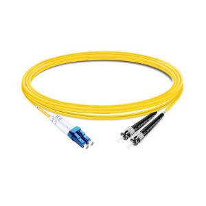 Wholesale 1m (3ft) Duplex OS2 Single Mode LC UPC to ST UPC PVC (OFNR) Fiber Optic Cable from china suppliers