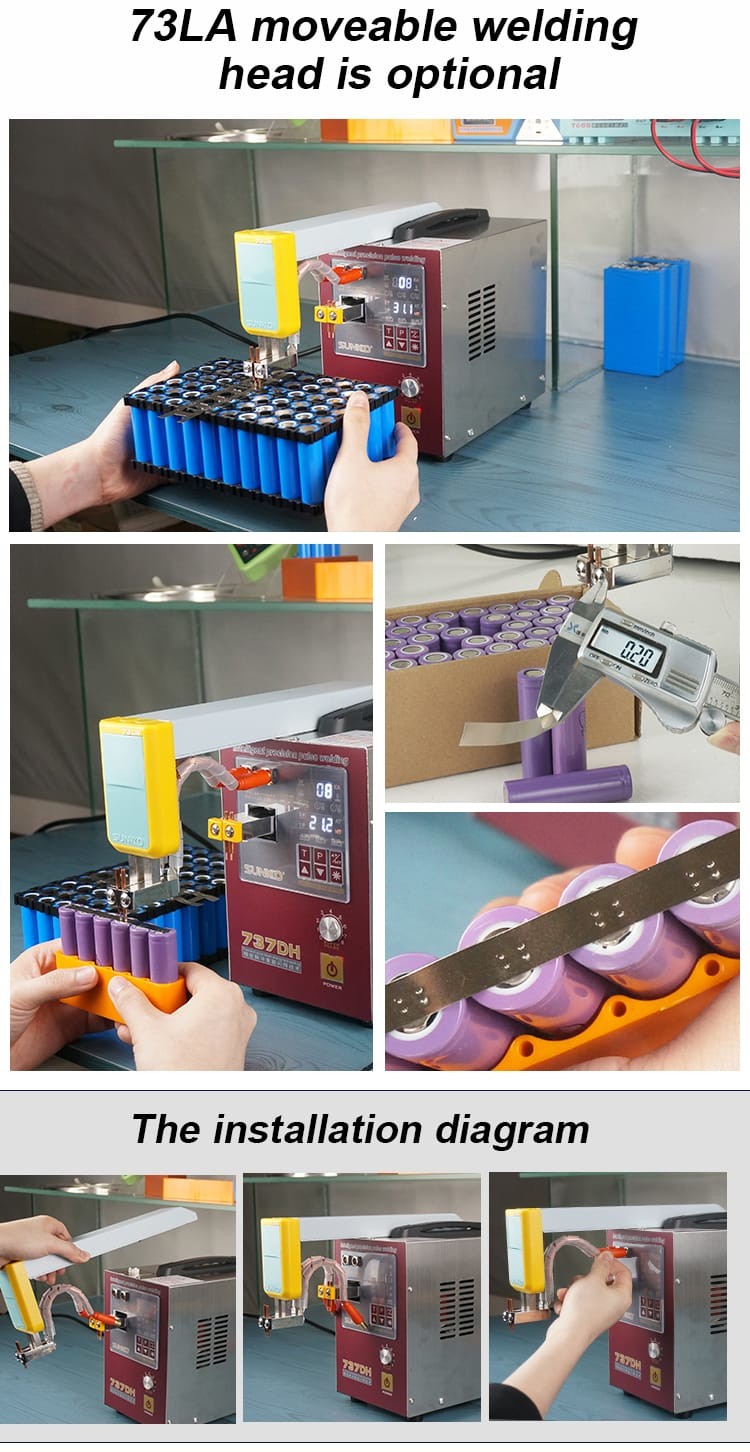 Desktop Spot Welding Machine For 18650 Battery Pneumatic Head Moving Driver