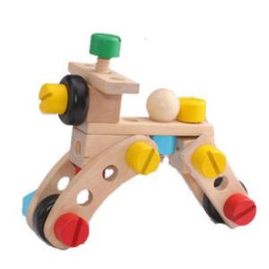 Wholesale Children's Benefit Intelligence Disassembly Assembly Car Toy Solid Wood Assembly Intelligence 30 Pieces Screw Toy from china suppliers