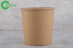 Food Grade Brown Disposable Paper Cups 480 ML Hard Strong For Water / Beverage
