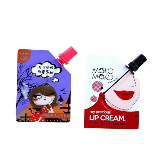 Aluminum Makeup 10mm Spout Pouch Packaging Cosmetic Stem Mascara And Lip With