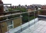 Glass Balustrade Fittings Residence Outdoor Balcony Railing Glass Fence