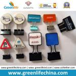 Fashionable Round Plastic Logo Sheet Office Promotional Binder Clips