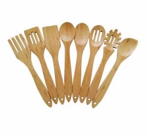Wholesale Reusable Bamboo Kitchen Cooking Utensil Set Organic 8 Pieces With Utensils Holder from china suppliers