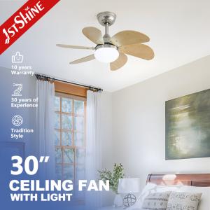 Wholesale Small 30 Inches Ceiling Fan with Light and Remote 6 MDF Blades 6 Speeds 10 Year Motor from china suppliers