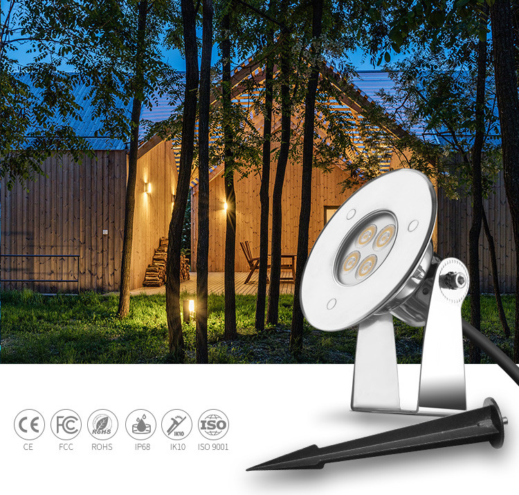 IP68 Waterproof Led Pinspot Light , Outdoor Garden Ground Insert Light 210MA