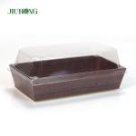 F Flute Kraft Paper Food Container Biodegradable PET Cover CMYK Colors