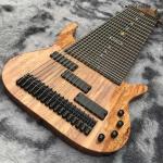 Grand 17 strings bass guitar mahogany body neck rosewood fingerboard wireless