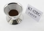 Eco - Friendly Stainless Steel Coffee Dripper Reusable With Separating Stand