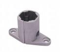 Aluminum Foot Cup Pipe Rack Fittings ISO9001 For 28mm Pipe
