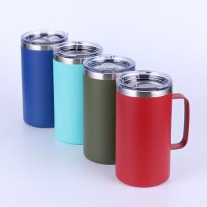 Wholesale 600ml Portable stainless steel wine tea cup large capacity beer coffee cups double wall vacuum insulated travel mug from china suppliers