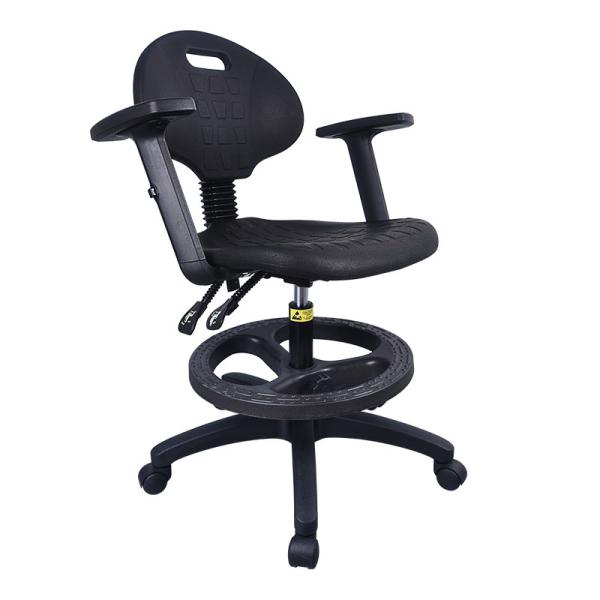 Workshop 250lbs Esd Stool Chair Office Chair Pu Leather Anti Static Esd