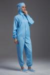 Hooded Clean Room Garments Two Pieces With Low Dust Penetration Rate