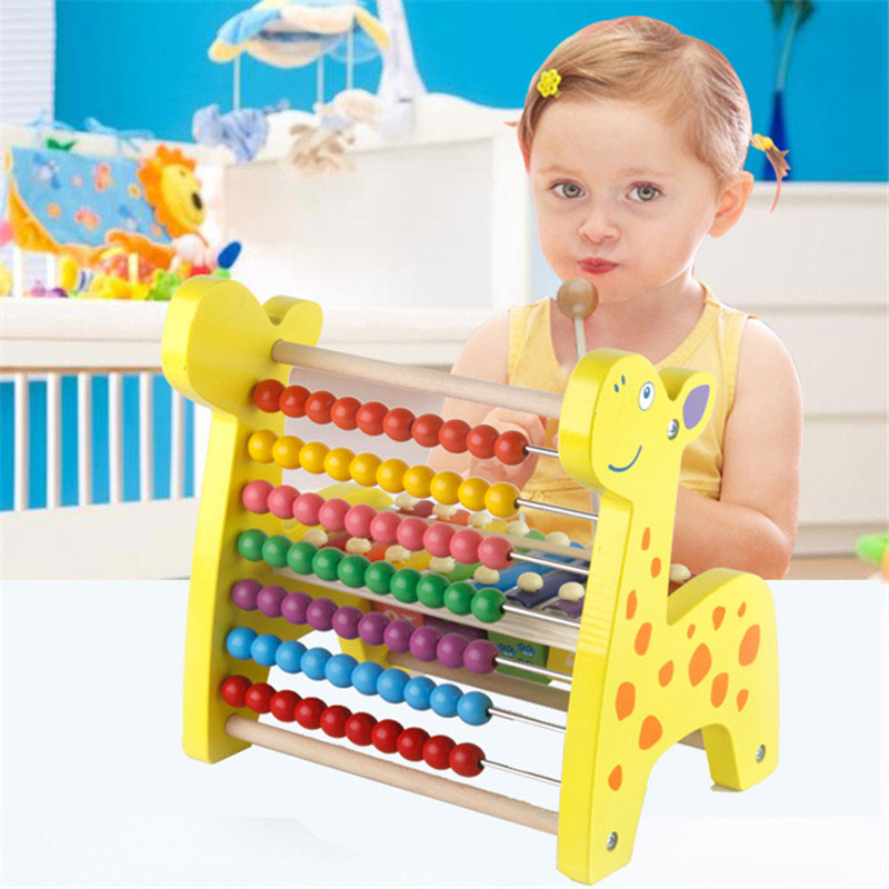 Wooden Toy Digital Puzzle Blocks for Children's Hand Playing Age Range 0 to 24 Months