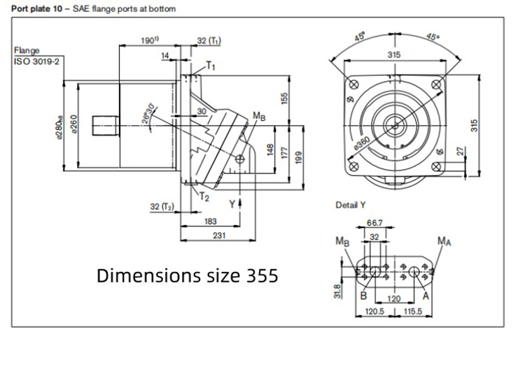 Rexroth Hydraulic Motor A2f A2FM 250 A2FO A2FE Axial Piston motor Hydraulic Pump High Speed Motor A2FM10 A2FM12 A2FM16 A