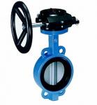 Industrial butterfly wafer valve With Gearbox , PN 10 Bar Hand / Manually