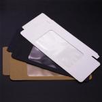 Kraft Paper Phone Case Window Box Packaging No Printing Gift with Clear Window