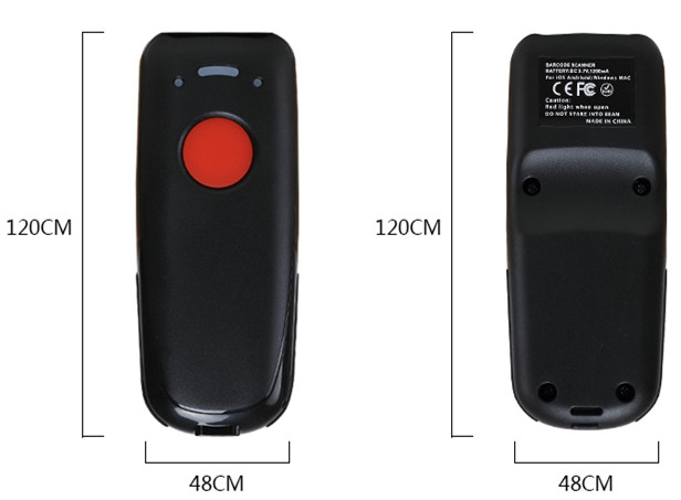 2D Wireless Mini Barcode Scanner For Inventory Bluetooth Lightweight