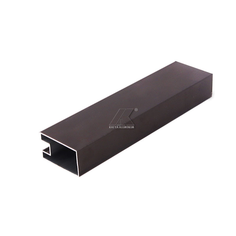 Brown Powder Coating 6063 T5 Aluminum Window Frame Extrusions