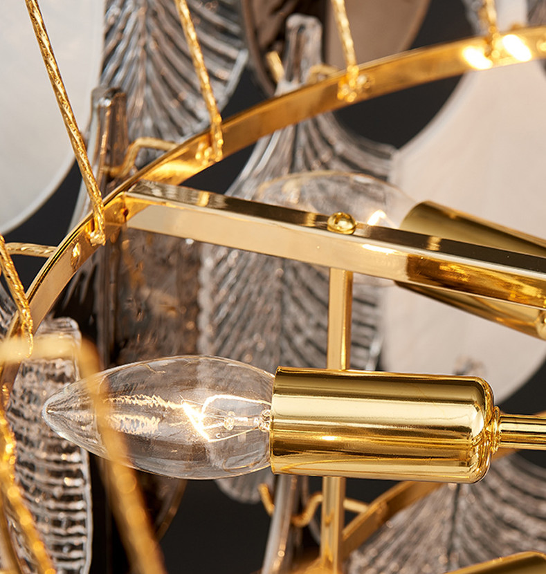 ODM Modern Electrophoresis Gold Glass Pendant Light