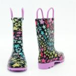 30EU Children PVC Rain Boots Waterproof Star Pattern