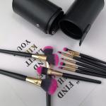 Rose Red Cosmetic Makeup Brush Set 10 Pcs For Creating Perfect Look