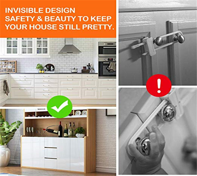 Child Proof Cabinet Drawer Lock Latch Invisible Hidden Spring Baby Safety Locks