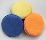 Blue Sponge Round Microfiber Cleaning Pad Ultra Soft Car Wax Applicator