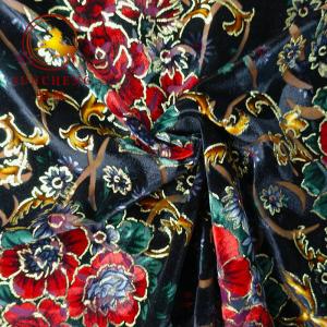 China 2018 hot sale burnout printed KS silk velvet fabric for dresses on sale