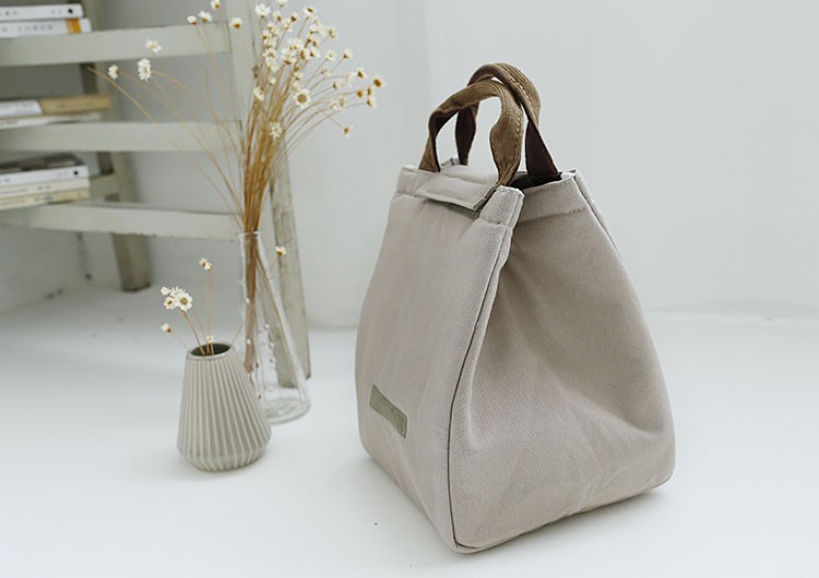 Hot selling portable canvas insulated bag reusable cooler bag waterproof lunch bag tote kids cooler for food delivery