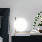 Modern Glass Ball table lamps Gold Nordic Simple Bedroom Bedside scandinavian