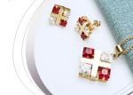 Clear Quartz Crystal Applique Crafts , Delicate Jewelry Necklace & Earrings