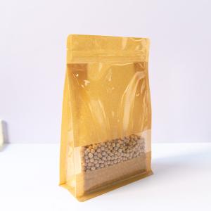 Wholesale Durable Kraft Paper Bags With Visible Window For Food Packaging Greaseproof Customizable from china suppliers
