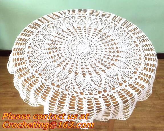80cm Round cotton crochet tablecloth, Tablemat, Corcheted Lace Table linen,