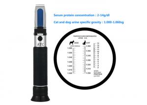 Wholesale Lightweight Hand Held Refractometer , Urine Pet Clinical Refractometer 10~30 Degrees Temp from china suppliers