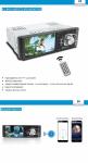 High Definition Single Din Car Video Player Build In RearView Camera USB FM