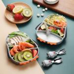 1pcs Stainless Steel Children's Cutlery Set with Silicone Handle Spoon and Fork