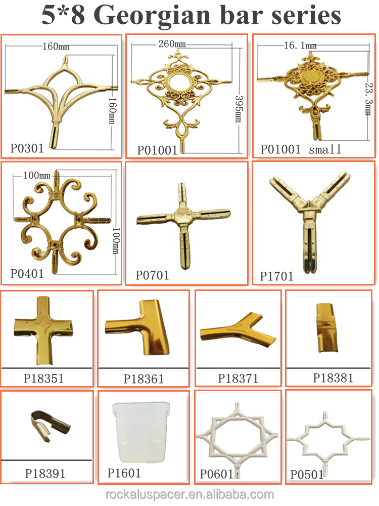 Full range of color 8*18 golden with anodize surface profile aluminum for hardware for doors and aluminum windows
