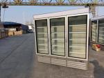 White / Black 3 Glass Door Commercial Refrigerator Freezer With Large Display