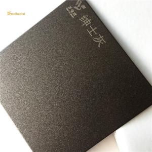 China Sandblasted Grey Decorative Stainless Steel Sheet Anti Fingerprint on sale