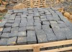 Black Basal Cobble Paving Bricks , Landscape Black Granite Paving Stones
