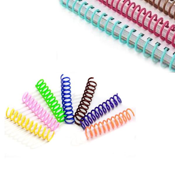 Colored PET 6mm Plastic Spiral Binding Coils 1/4 Inch For Children'S Books