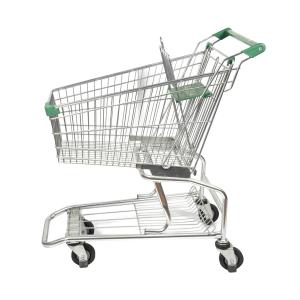 Wholesale American Supermarket Steel Shopping Cart 100L Trolley Grocery Cart SGS from china suppliers