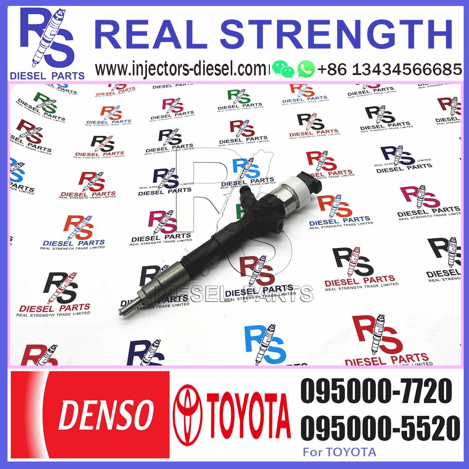 High Performance Diesel Injector 23670-30320 Common Rail Injetor 095000-7720 for TOYOTA HIACE